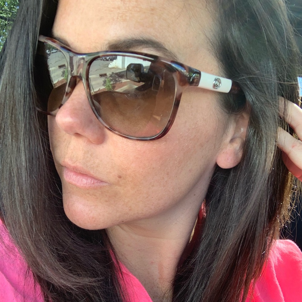 Gucci Sunglasses Tortoise with white detail